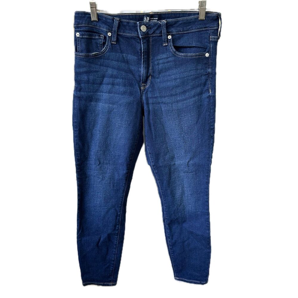 Gap Universal Legging 5 Pocket Dark Wash Denim Jeans Short 12